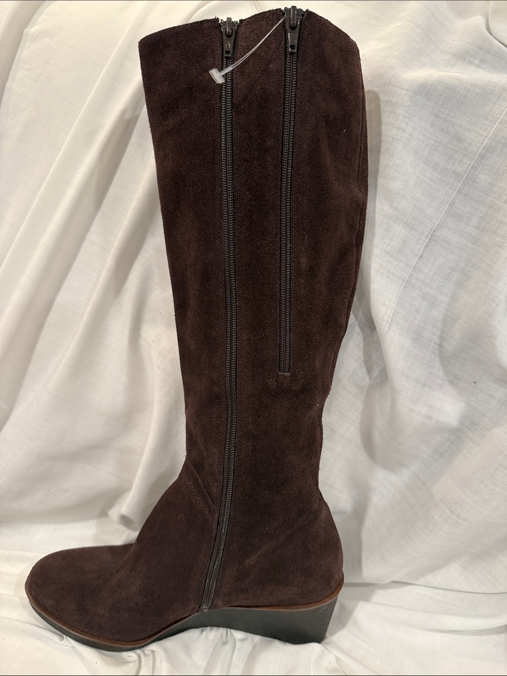 Aerosoles Women's Tall Suede Knee-High Boots - Dark Brown - Picture 9 of 10